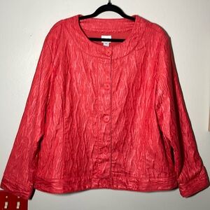Crinkle Sheen Shaya 3/4 Sleeve Jacket 3